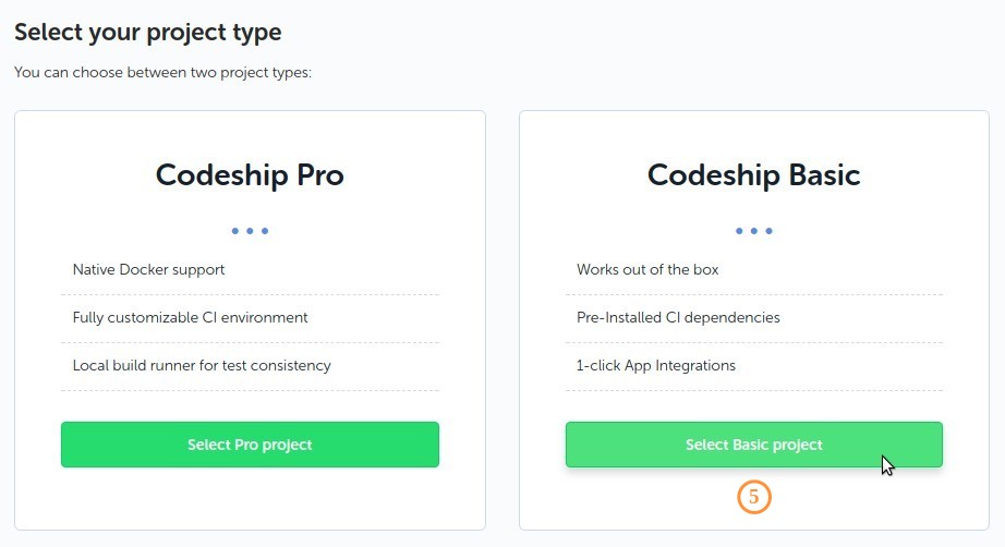 New Project codeship.com