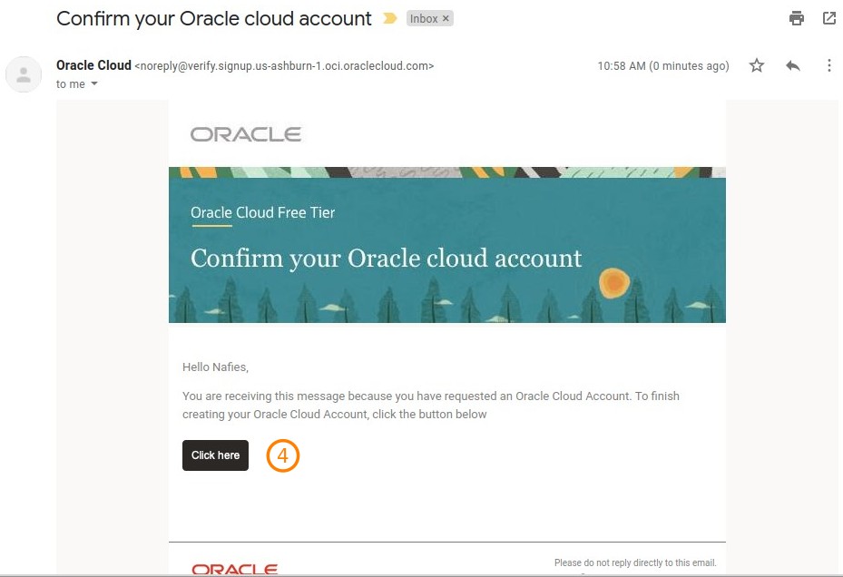 Formulir Pendaftaran Oracle Cloud